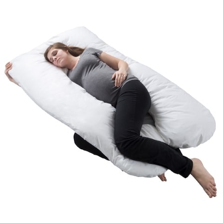 Hastings Home Pregnancy Pillow- U-Shape Contouring and Removable Cover 715269RNH